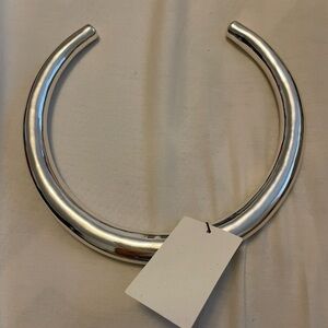 Banana Republic Polished Silver Chunky Choker Necklace